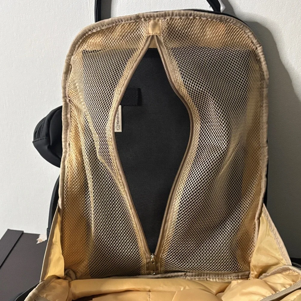 Stylish Black Baby Bag with Silver Accents